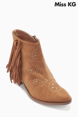 Tan Miss KG Simone Western Ankle Boot